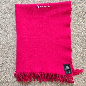 Woven Wool Scarf Fuchsia Pink Woolmark